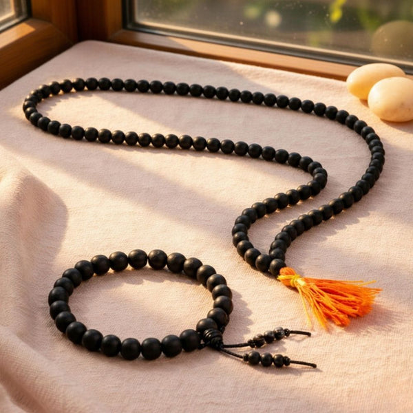 Karungali Mala 108 Beads & Karungali Bracelet Combo