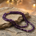 Natural Amethyst Mala | Peace, Healing & Stress Relief Crystal Necklace