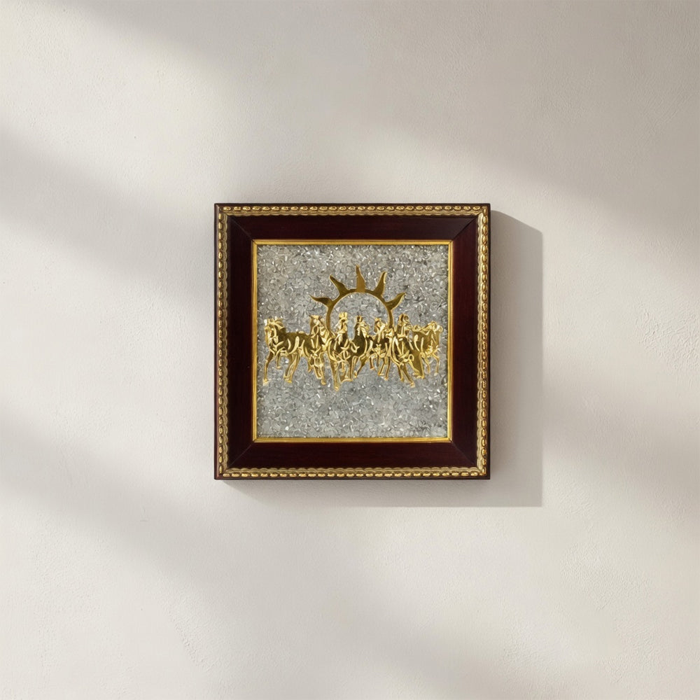 Pyrite Frame 7 Horses Vastu