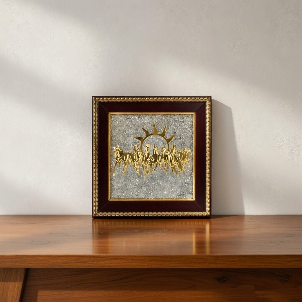 Pyrite Frame 7 Horses Vastu