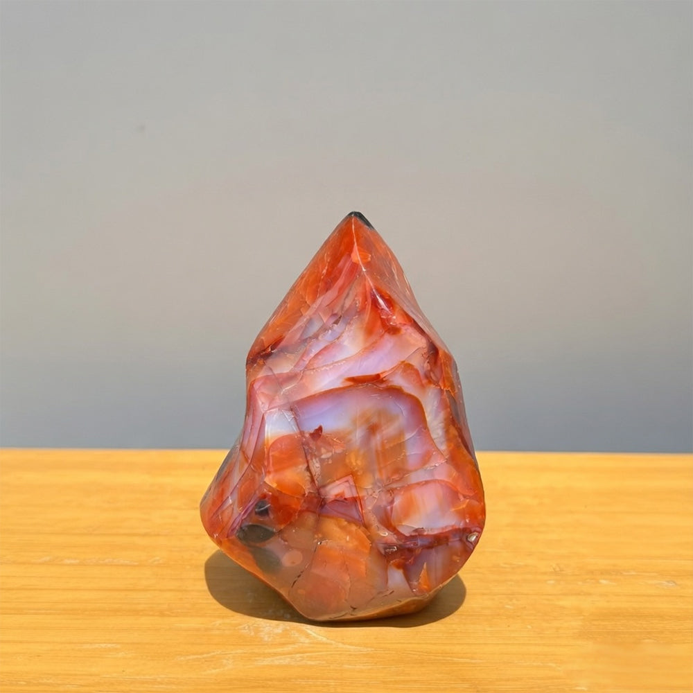 Raw Red Carnelian Crystal Cluster for Courage & Success