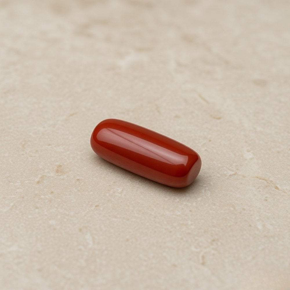 Red Coral Cylindrical (Moonga)