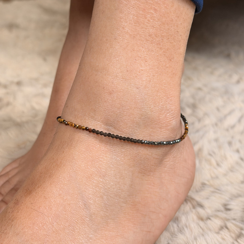 Triple Protection Anklet for Protection, Grounding & Energy Balance
