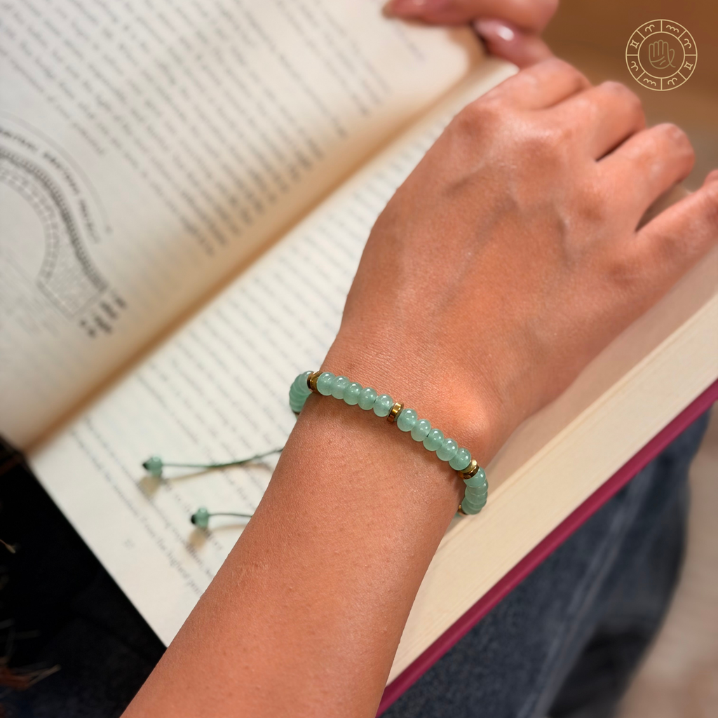 Green Aventurine Natural Stone Bracelet for Luck, Prosperity & Confidence
