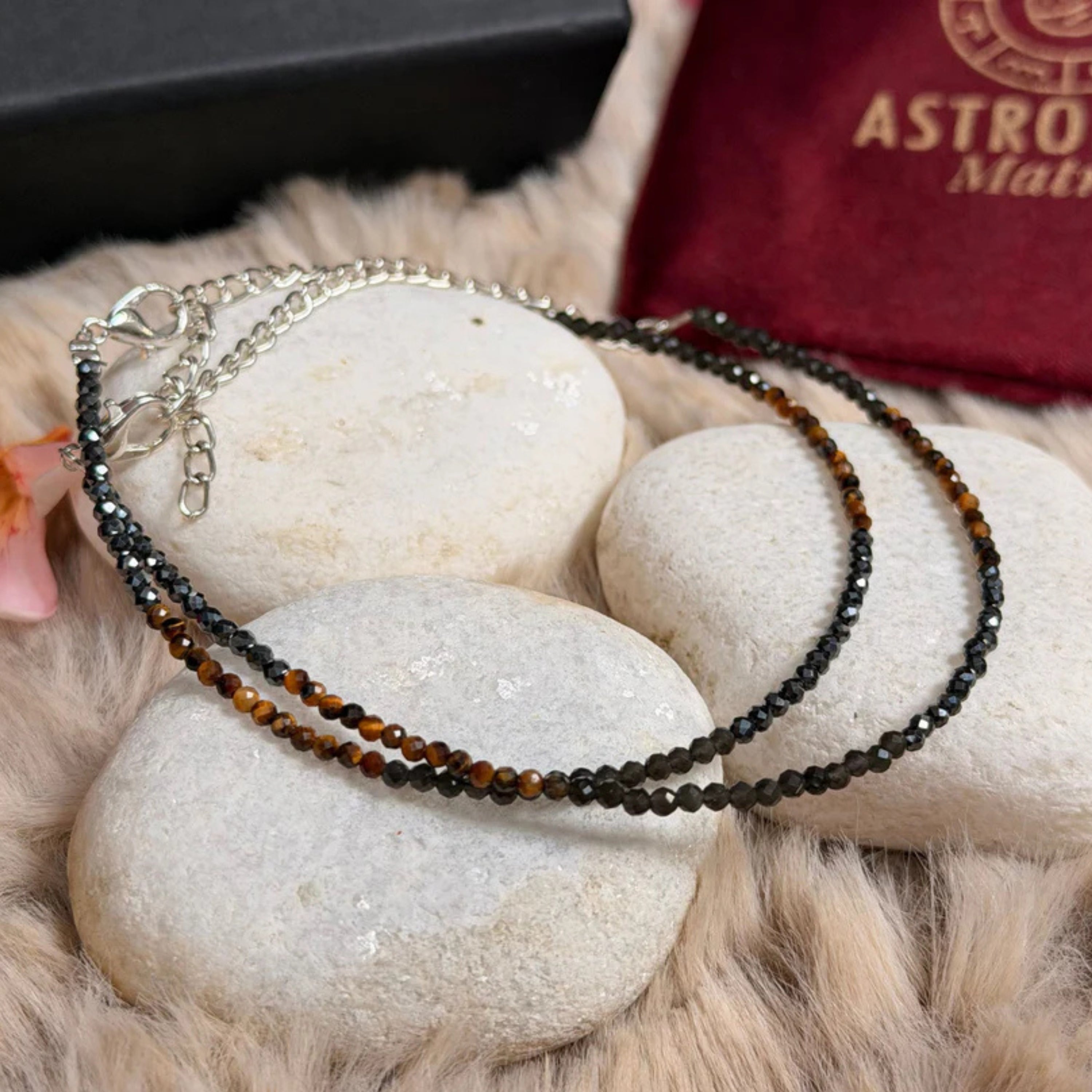 Triple Protection Crystal Anklet Pair for Positivity & Energy Shield | Healing Anklets