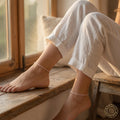 Rose Quartz Crystal Anklet Pair for Love & Positive Energy | Healing Anklets