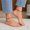 Black Tourmaline Crystal Anklet Pair for Protection | Healing Anklets