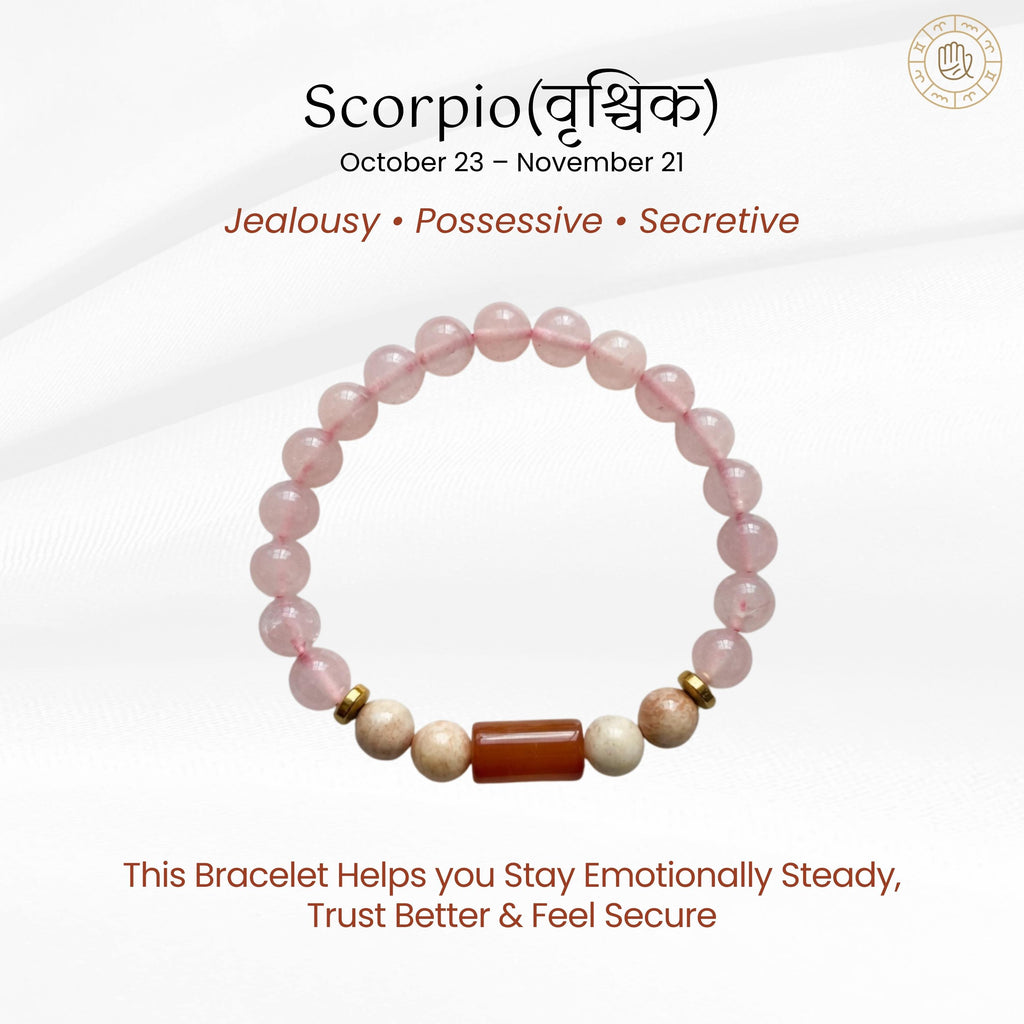 Scorpio Zodiac Bracelet for Emotional Control & Strength
