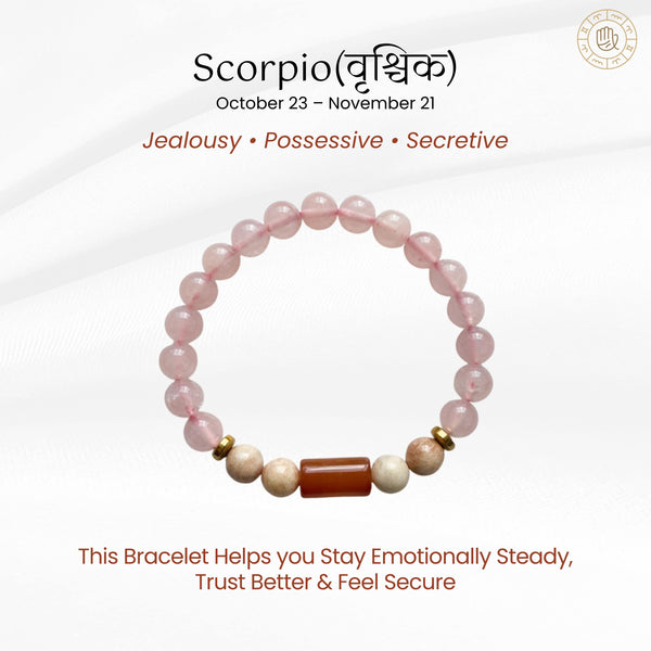 Scorpio Zodiac Bracelet for Emotional Control & Strength