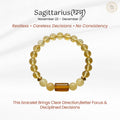 Sagittarius Zodiac Bracelet for Focus & Direction