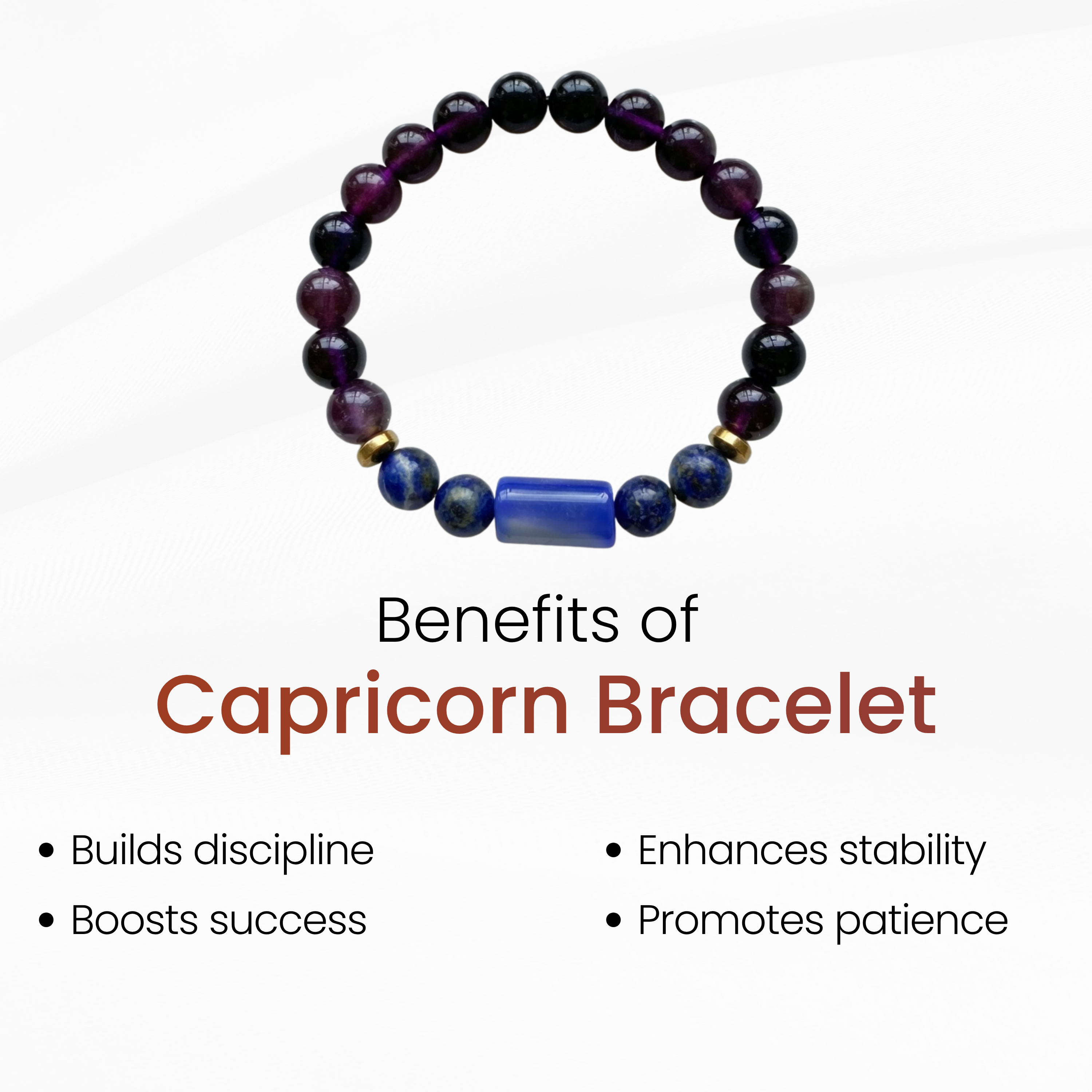Capricorn Zodiac Bracelet for Stability & Focus