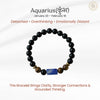 Aquarius Zodiac Bracelet for Mental Clarity, Focus & Balanced Thinking | Crystal Bracelet