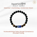 Aquarius Zodiac Bracelet for Mental Clarity, Focus & Balanced Thinking | Crystal Bracelet