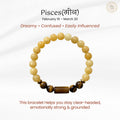 Pisces Zodiac Bracelet for Clarity & Emotional Strength