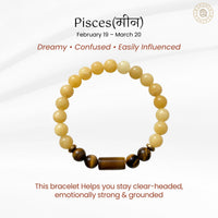 Pisces Zodiac Bracelet for Clarity & Emotional Strength