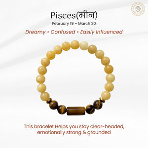 Pisces Zodiac Bracelet for Clarity & Emotional Strength