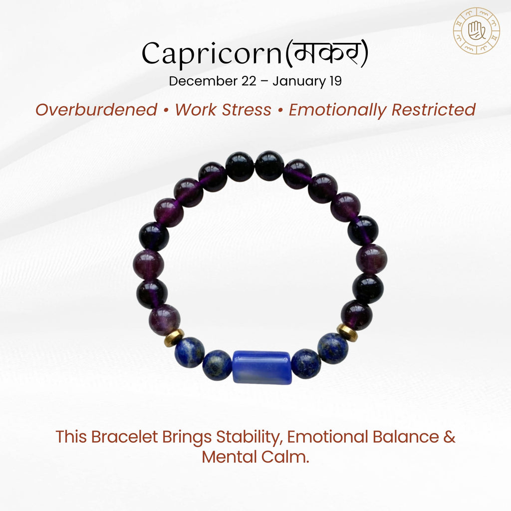 Capricorn Zodiac Bracelet for Stability & Focus