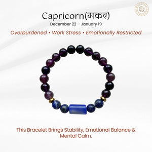 Capricorn Zodiac Bracelet for Stability & Focus