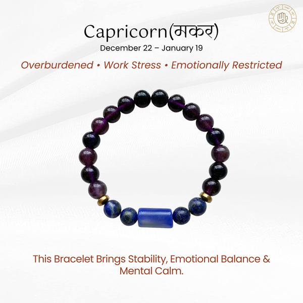 Capricorn Zodiac Bracelet for Stability & Focus
