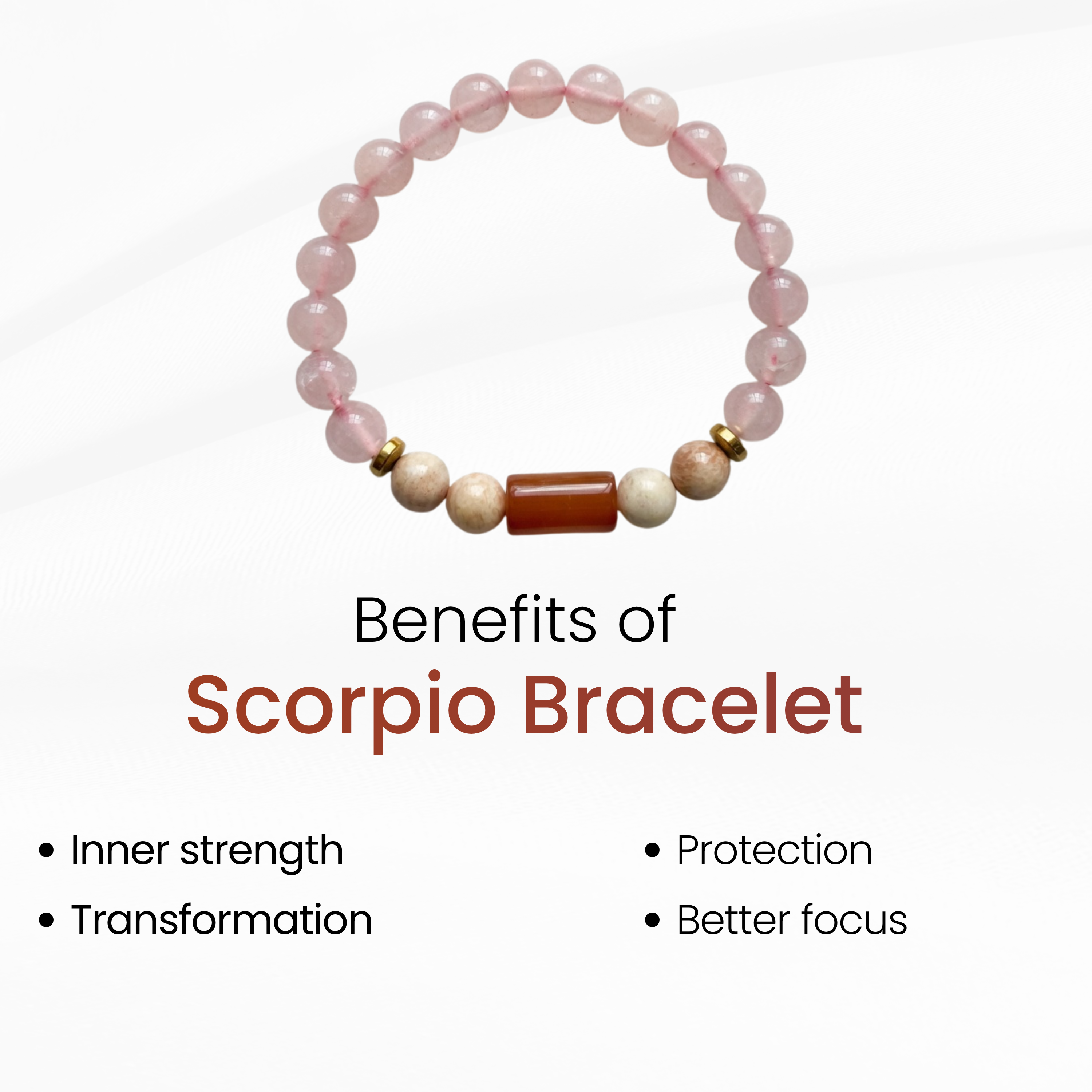 Scorpio Zodiac Bracelet for Emotional Control & Strength