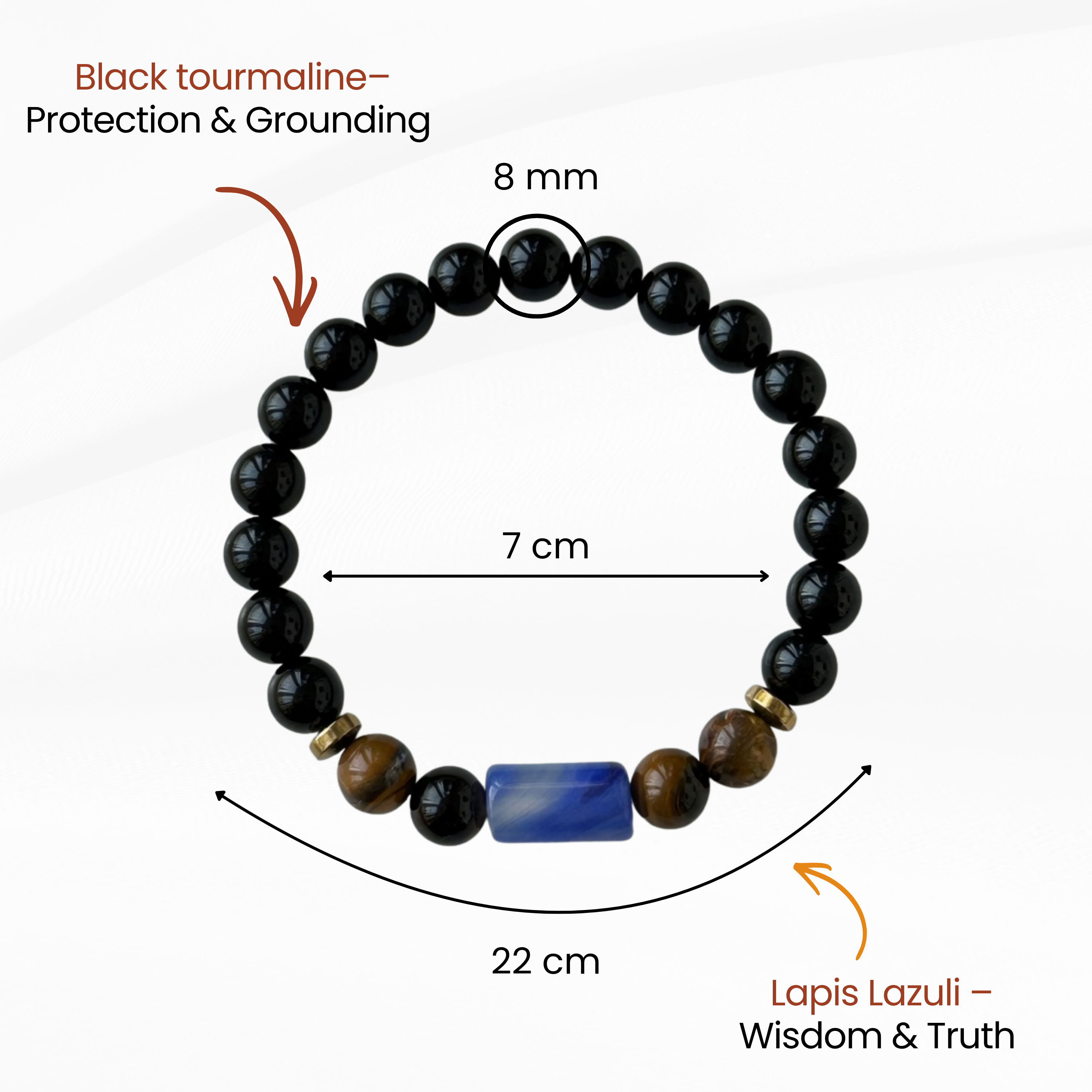 Aquarius Zodiac Bracelet for Mental Clarity, Focus & Balanced Thinking | Crystal Bracelet