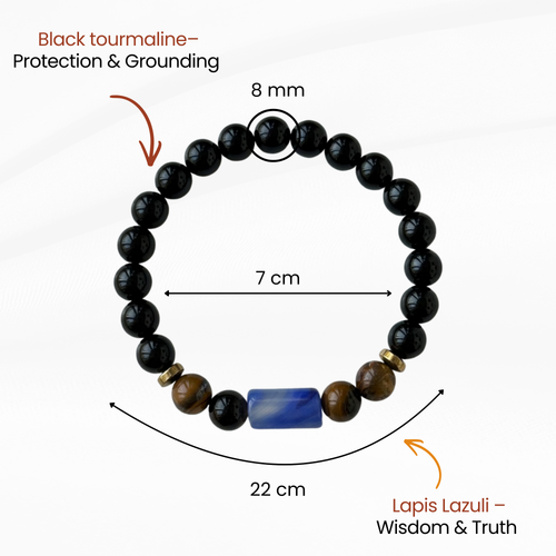 Aquarius Zodiac Bracelet for Mental Clarity, Focus & Balanced Thinking | Crystal Bracelet