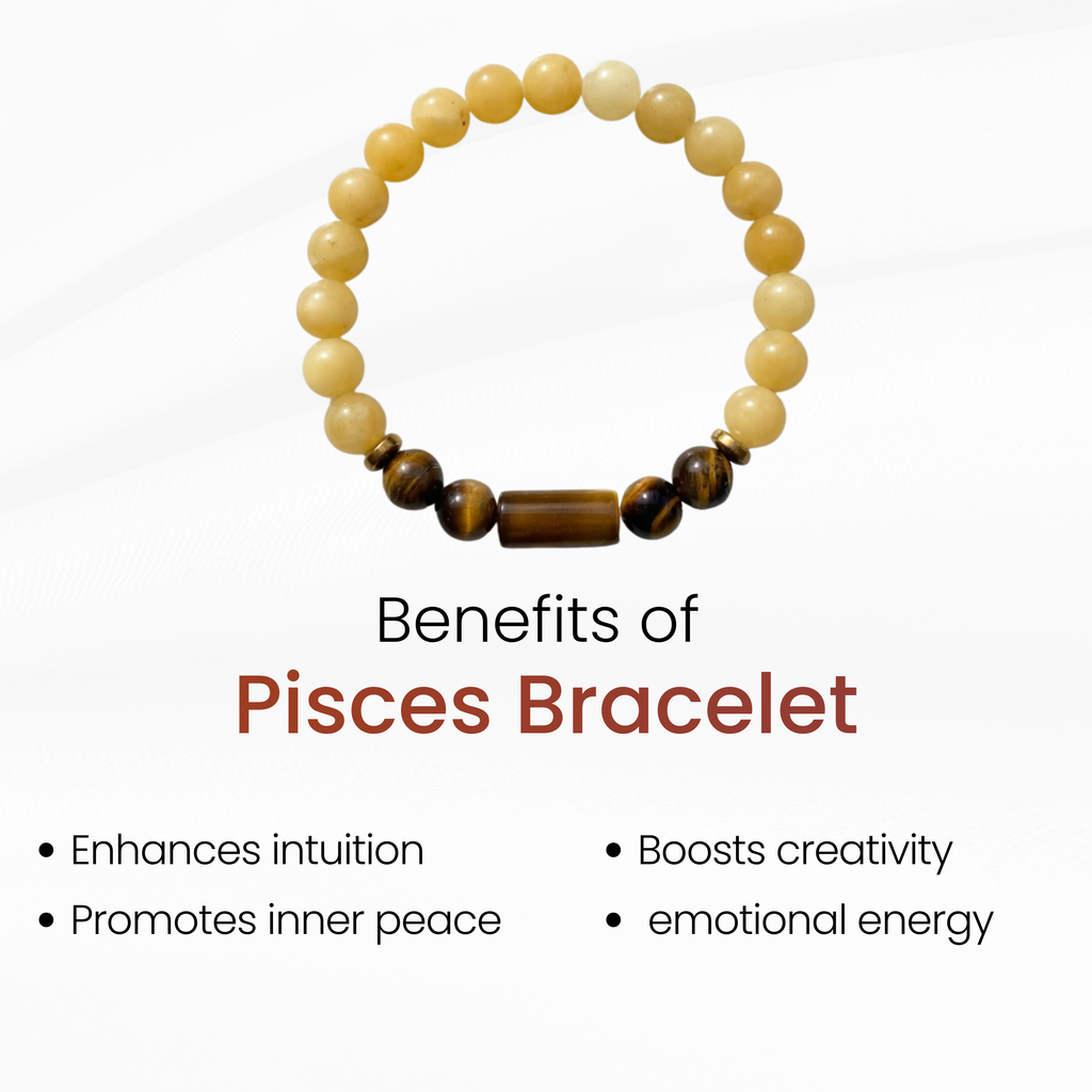 Pisces Zodiac Bracelet for Clarity & Emotional Strength
