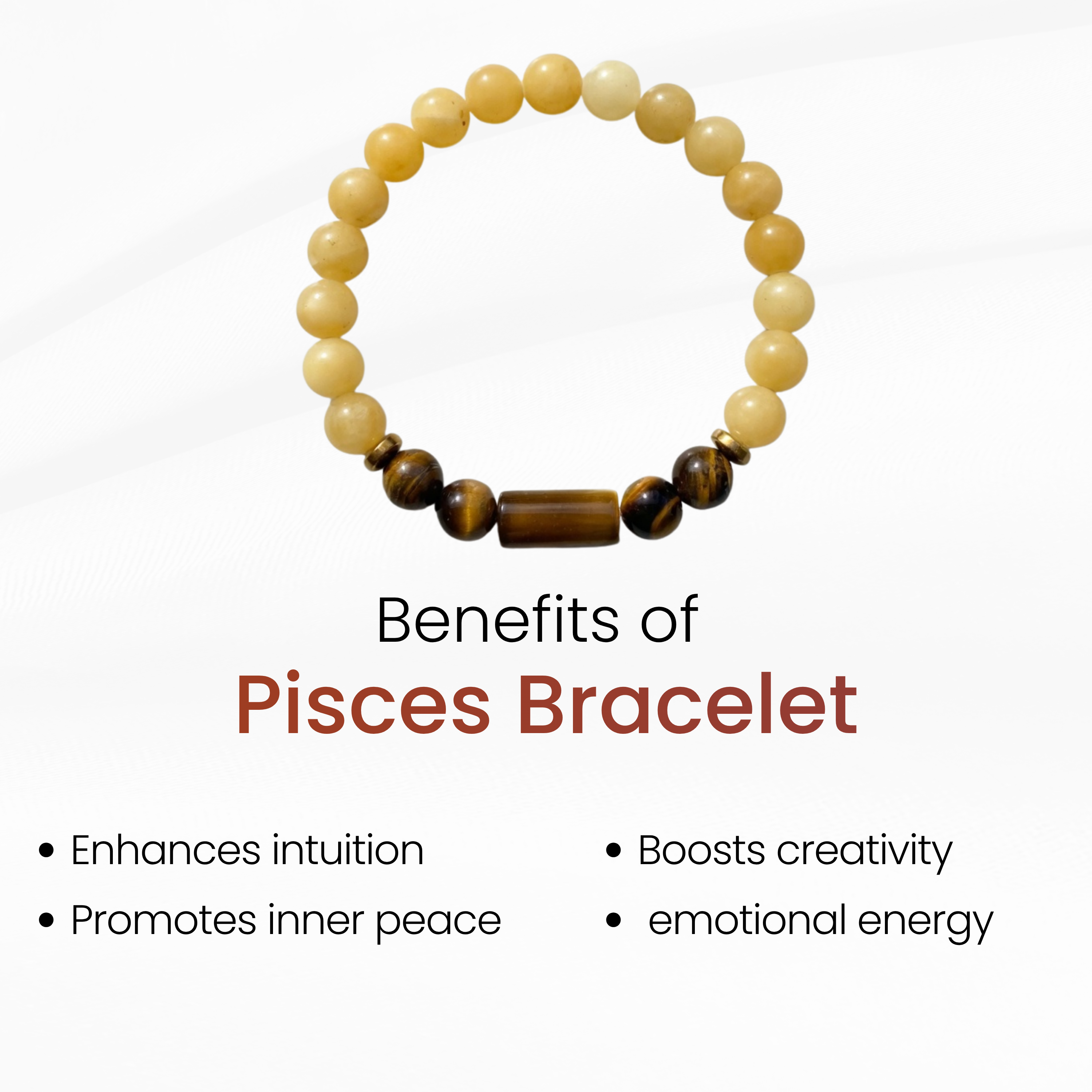 Pisces Zodiac Bracelet for Clarity & Emotional Strength