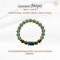 Gemini Zodiac Bracelet for Focus, Clarity & Decision Making | Crystal Bracelet