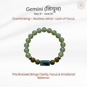 Gemini Zodiac Bracelet for Focus, Clarity & Decision Making | Crystal Bracelet