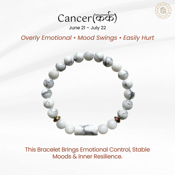 Cancer Zodiac Bracelet for Emotional Strength & Stability | Healing Bracelet
