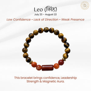 Leo Zodiac Bracelet for Confidence, Leadership & Aura | Energy Bracelet