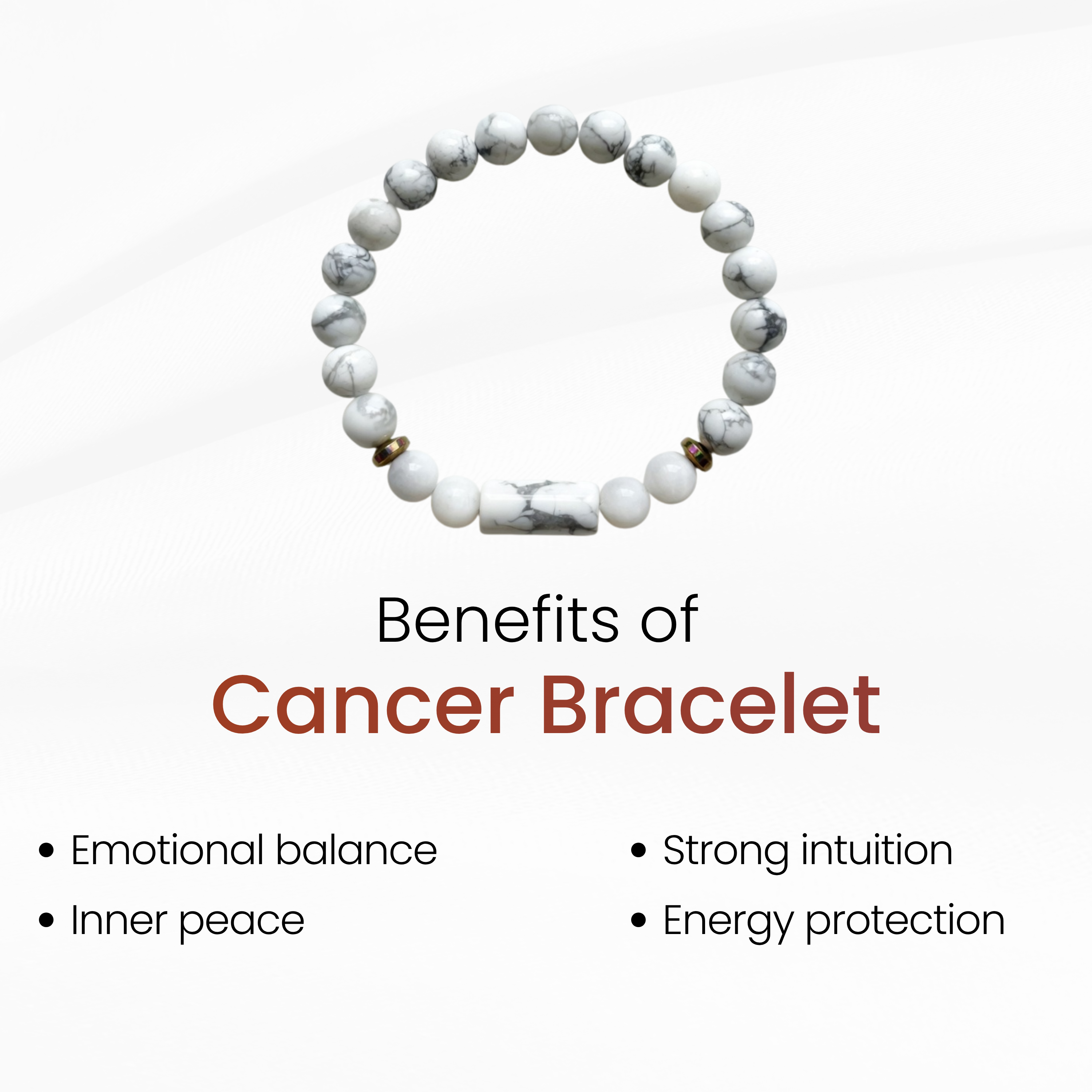 Cancer Zodiac Bracelet for Emotional Strength & Stability | Healing Bracelet