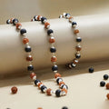 Silver Plated Karungali and Rudraksha Mala + Silver Plated Karungali Rudraksha Bracelet Combo